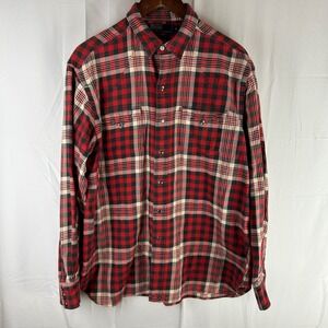 Polo Ralph Lauren Men's XL Red Plaid Snap Front Long Sleeve Shirt Western